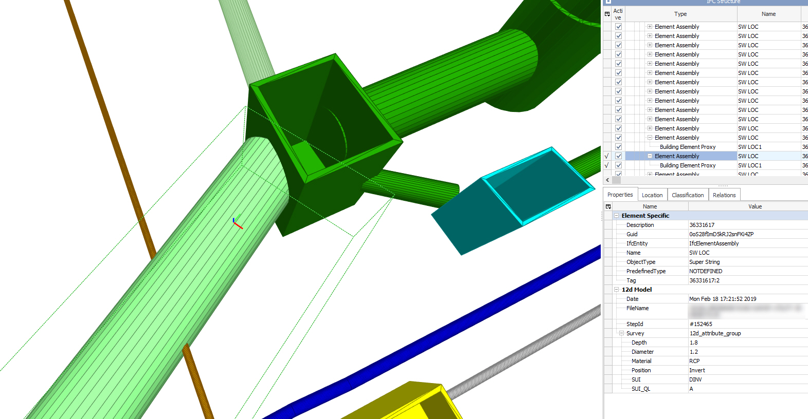 12d Pit and Pipe Network