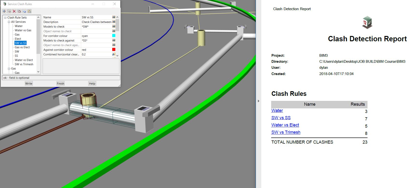 Drainage and Object 3D Clash Detection in 12d Model - 12d Solutions Pty Ltd